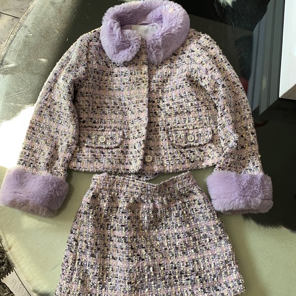 Tweed Skirt and Jacket Set
